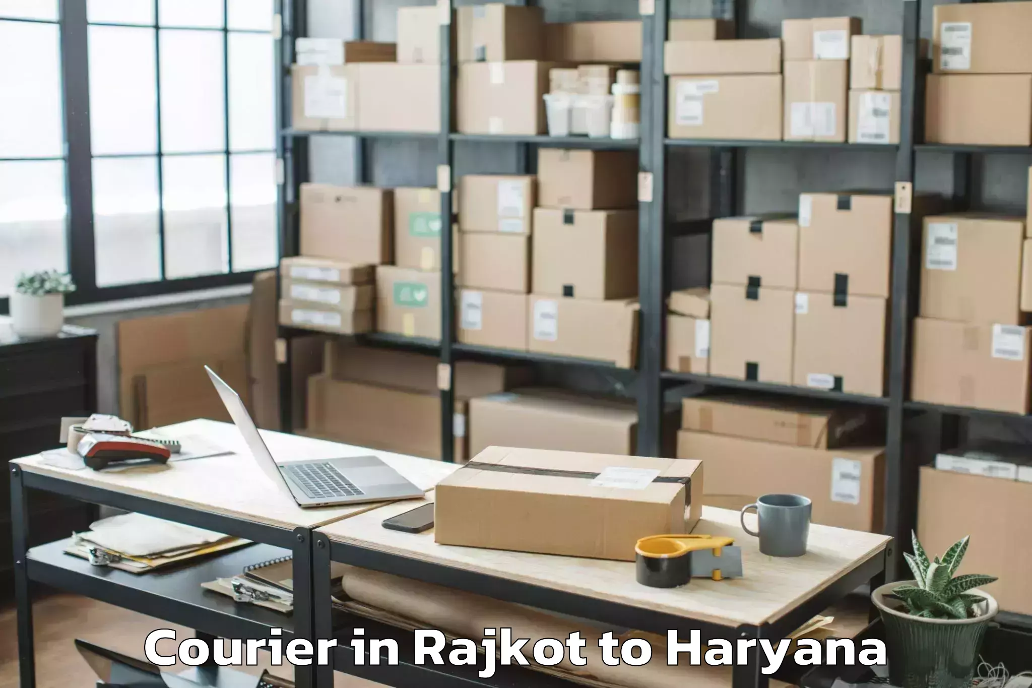 Reliable Rajkot to Pdm University Bahadurgarh Courier